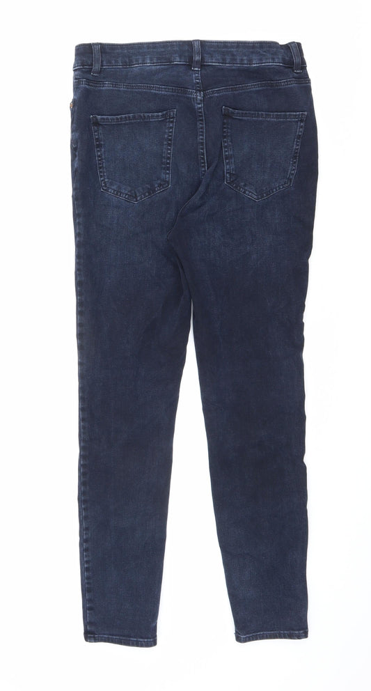 NEXT Womens Blue Cotton Skinny Jeans Size 28 in L26 in Extra-Slim Zip