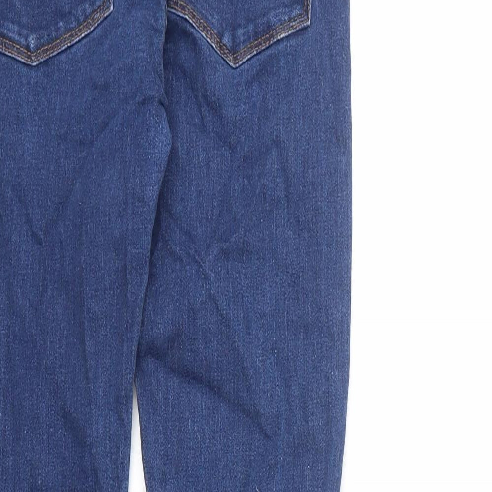 Zara Womens Blue Cotton Skinny Jeans Size 6 L26 in Slim Zip