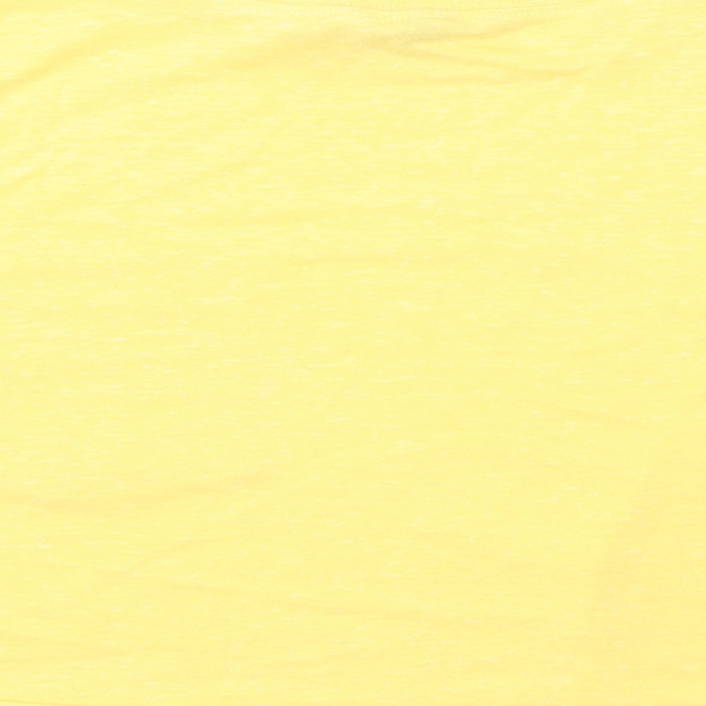 Womens UK Size 6 ASOS Yellow Cropped T-Shirt