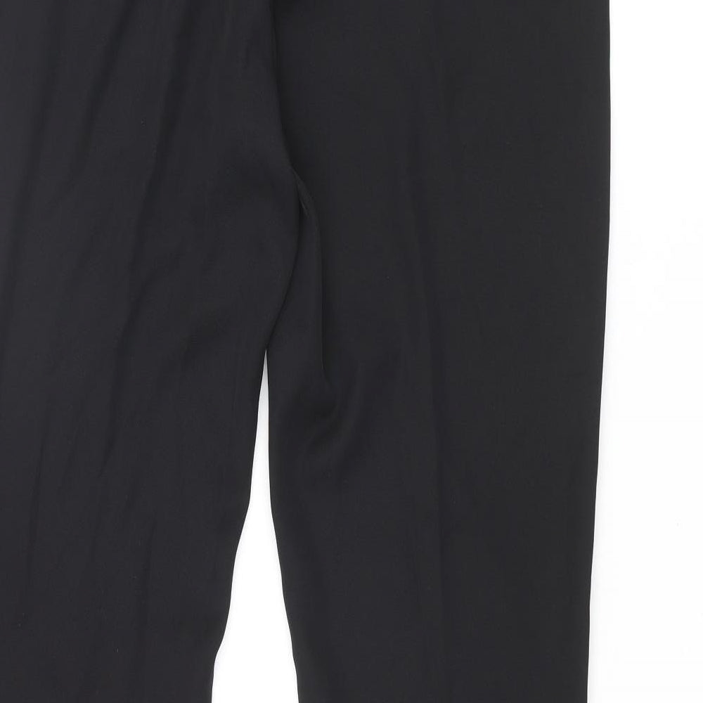 Womens UK Size M Zara Regular Fit Dress Pants Black Trousers