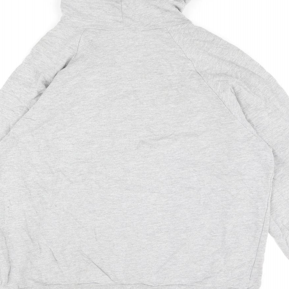 Mens UK Size L American Apparel Grey Full Zip Hoodie