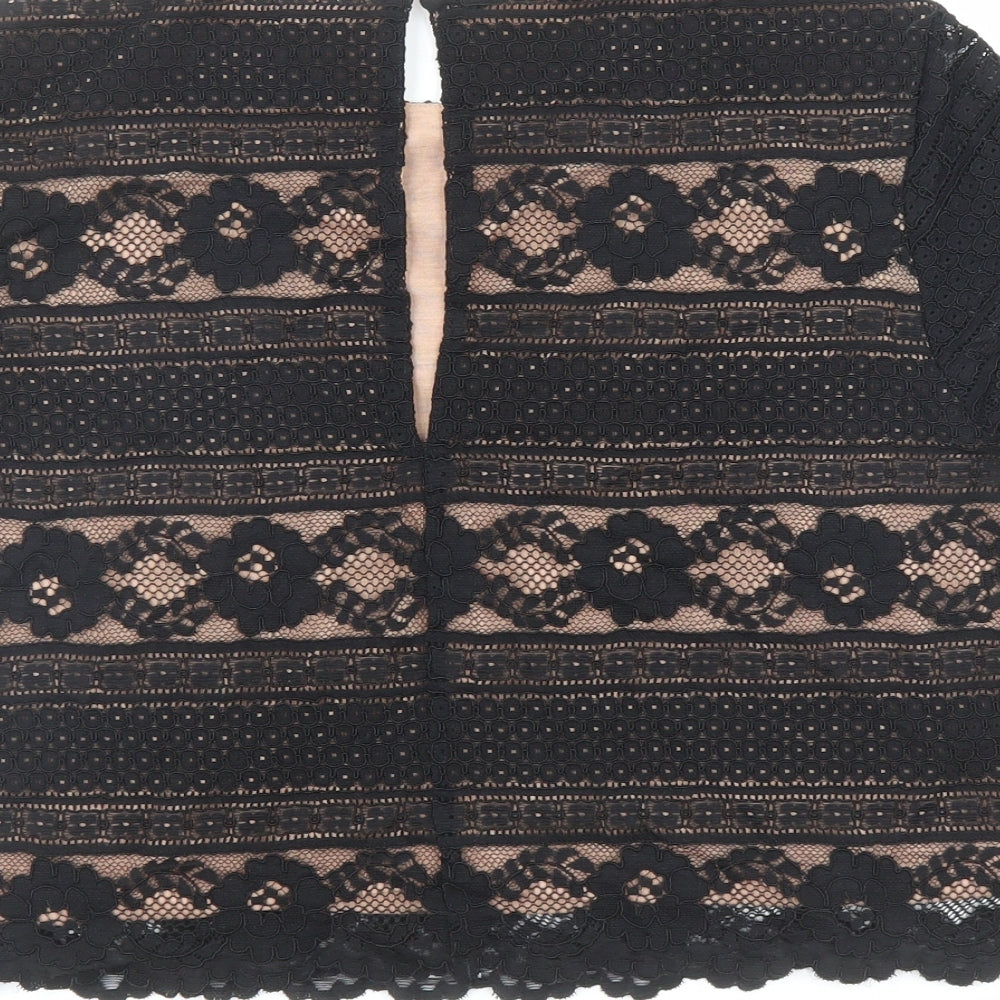 Womens UK Size M H&M Black Basic Blouse