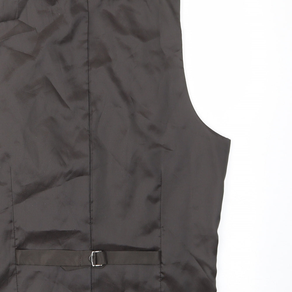 B&W Mens Grey Wool Jacket Suit Waistcoat Size M Regular