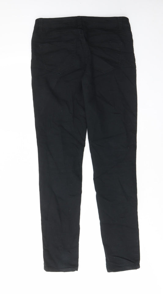 New Look Womens Black Cotton Skinny Jeans Size 8 L29 in Regular Zip - Pockets