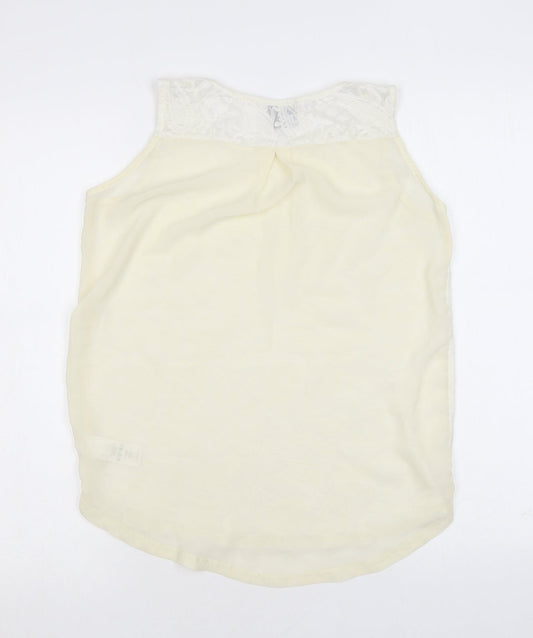 Womens UK Size 8 NEXT Ivory Basic Tank