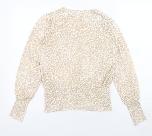 Womens UK Size M Marks and Spencer Beige Pullover Jumper