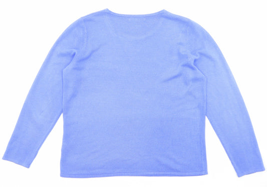 Womens UK Size M Bonmarché Blue Pullover Jumper