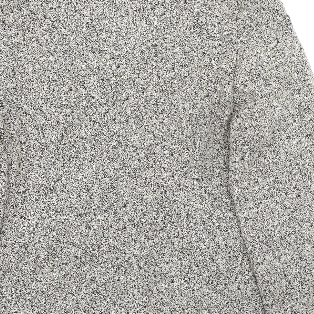 Diva Womens Grey Jacket Blazer Size 10 Button - Textured