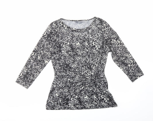Womens UK Size 10 BHS Grey Basic Blouse