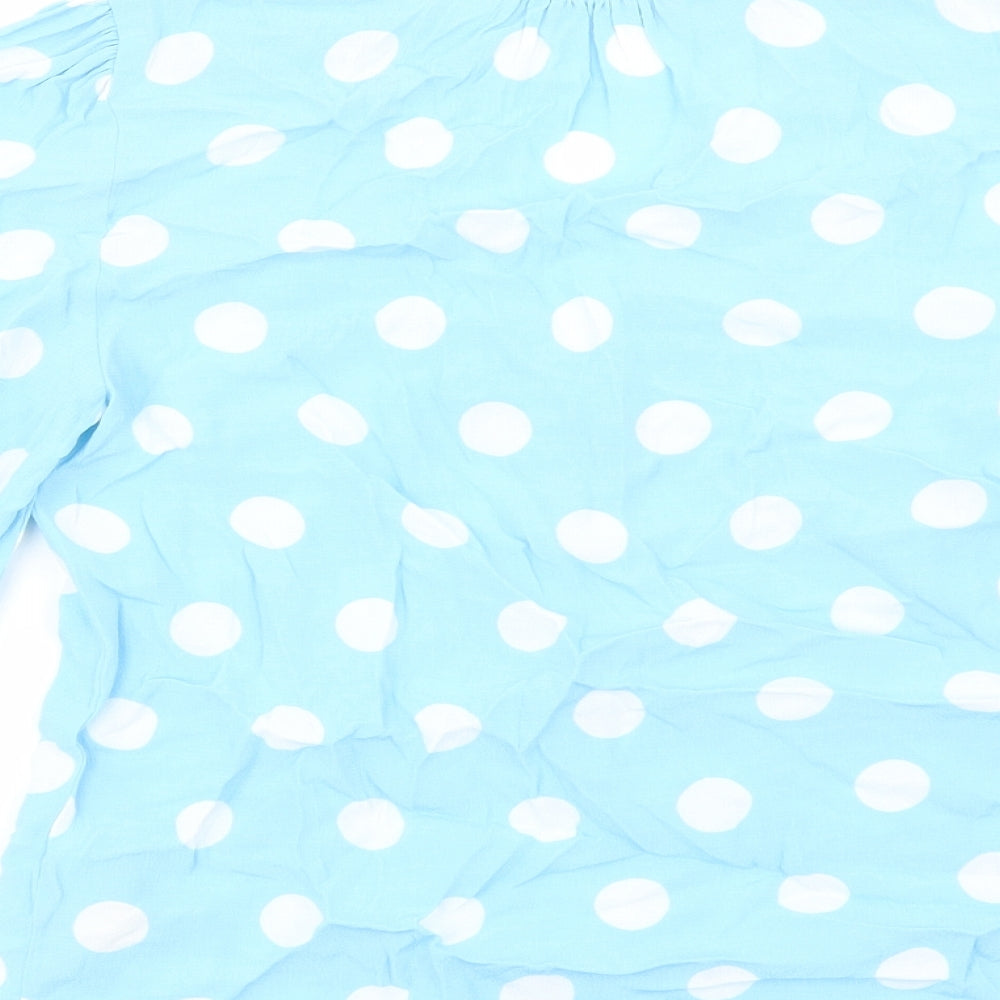 Womens UK Size 6 Marks and Spencer Blue Basic Blouse