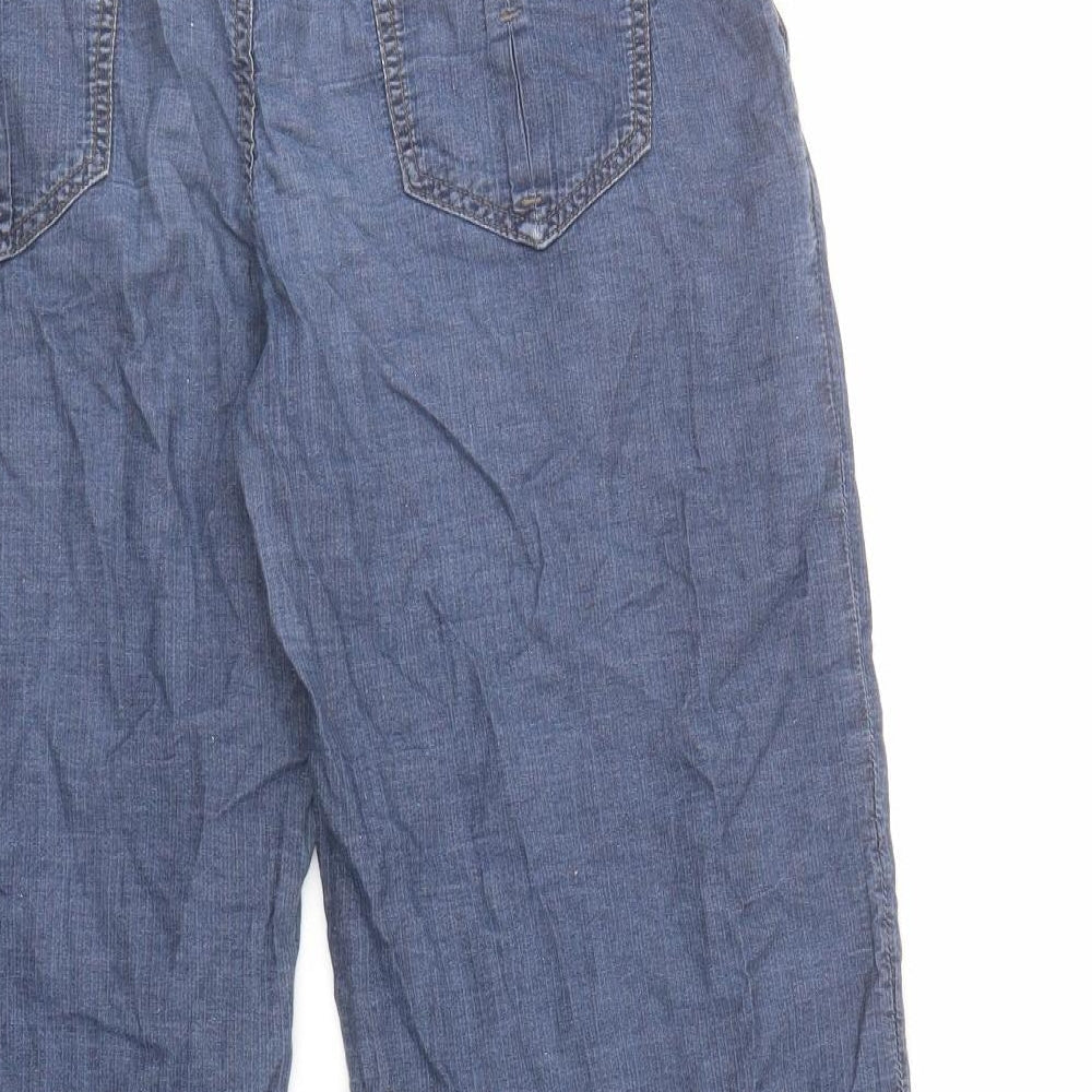 Sportmax Womens Blue Polyester Trousers Size 34 in L30 in Regular Zip
