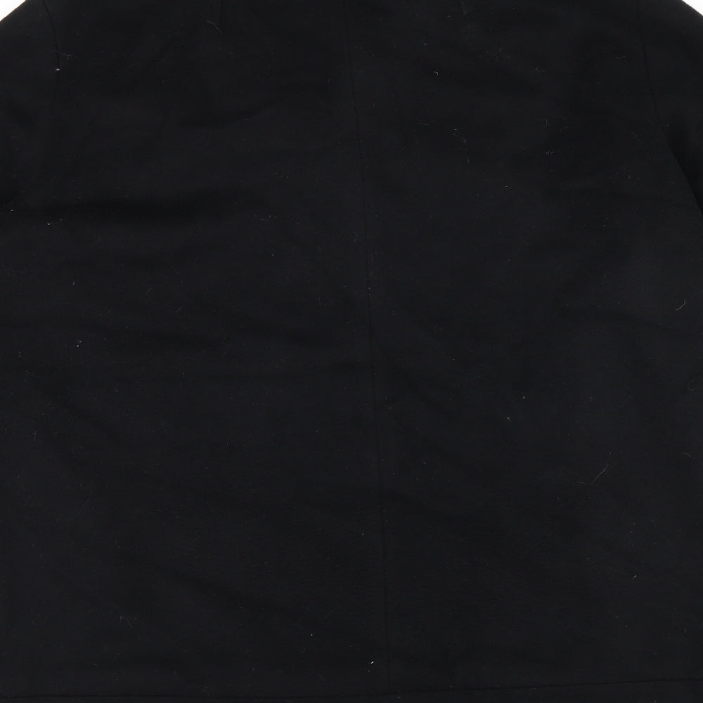 Womens UK Size M Zara Black Overcoat