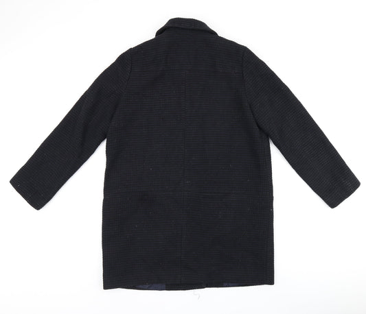 Womens UK Size 12 Debenhams Black Overcoat