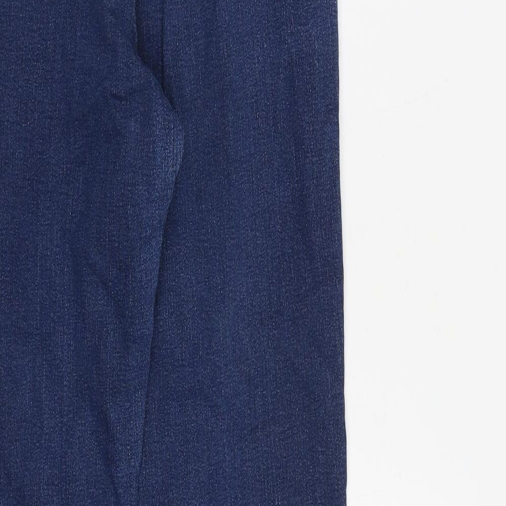 New Look Womens Blue Cotton Skinny Jeans Size 8 L28 in Slim Zip