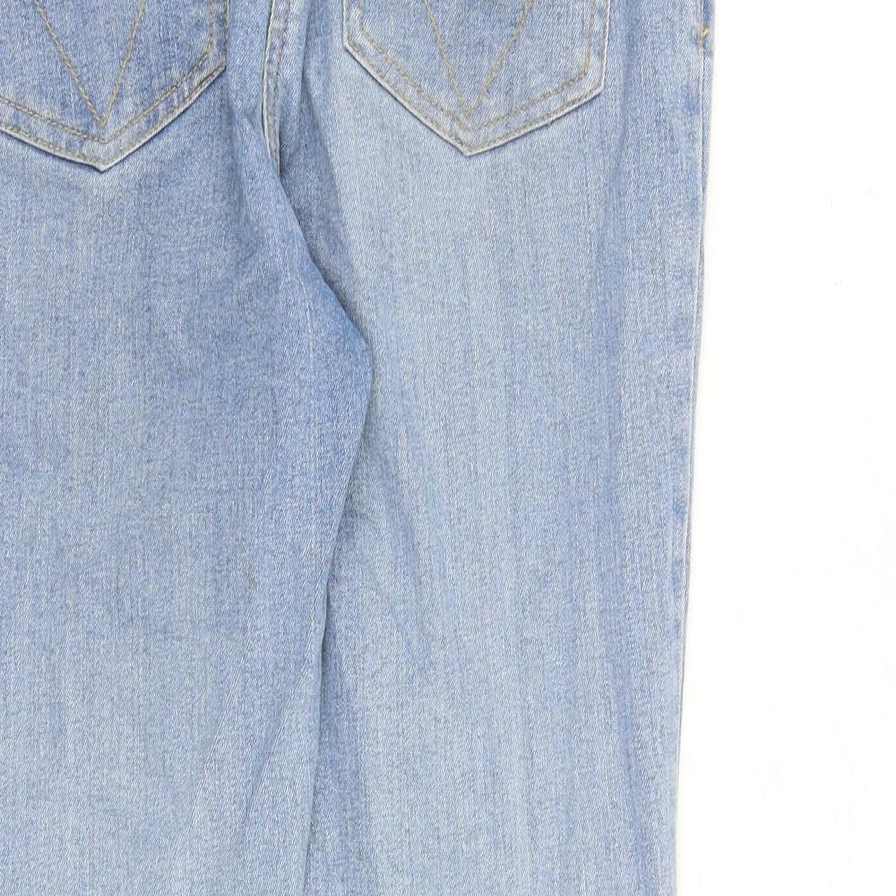 Vildnis Womens Blue Cotton Straight Jeans Size M L27 in Regular Zip
