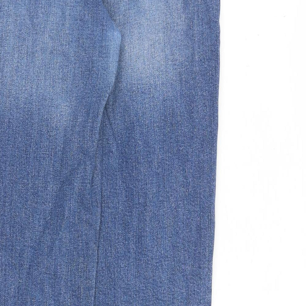 Gap Womens Blue Cotton Straight Jeans Size 29 in L32 in Regular Zip