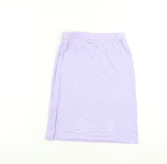 PRETTYLITTLETHING Womens Purple Viscose Mini Skirt Size 8