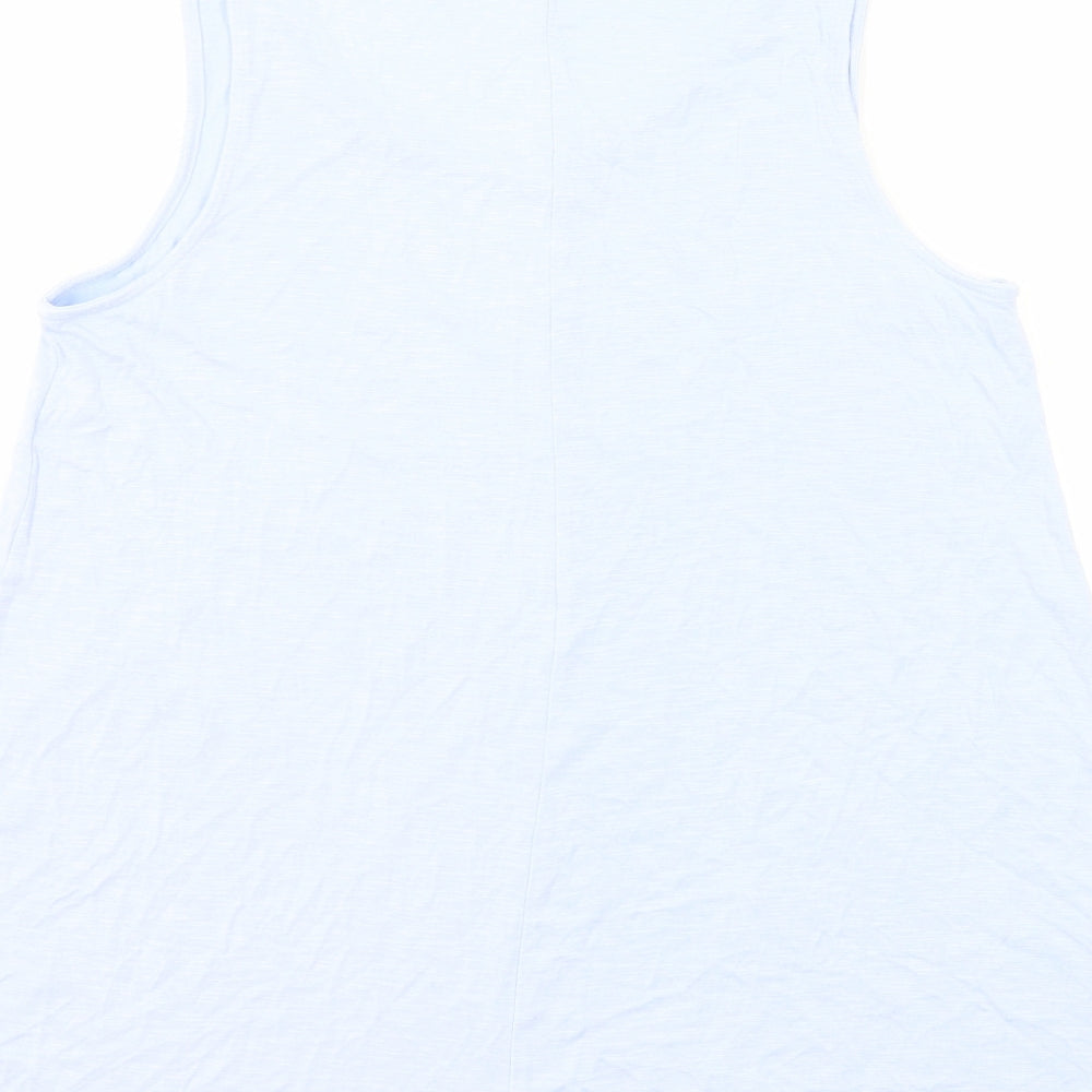 Old Navy Womens Blue Viscose Basic Tank Size M Boat Neck