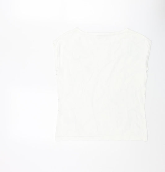 Womens UK Size 12 Lakeland White Vest Jumper