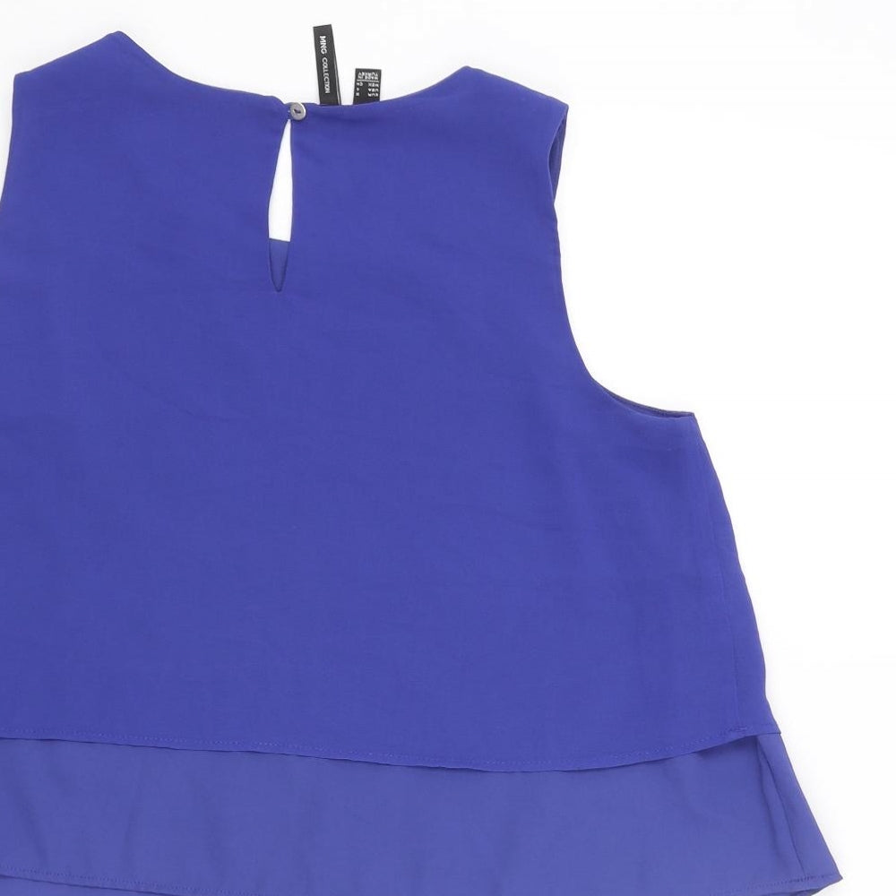 Womens UK Size S Mango Blue Camisole Blouse