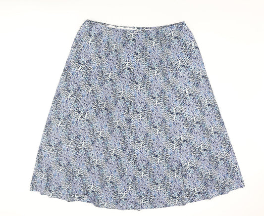 Cotswold Collections Womens Blue Geometric Polyester A-Line Skirt Size 2XL