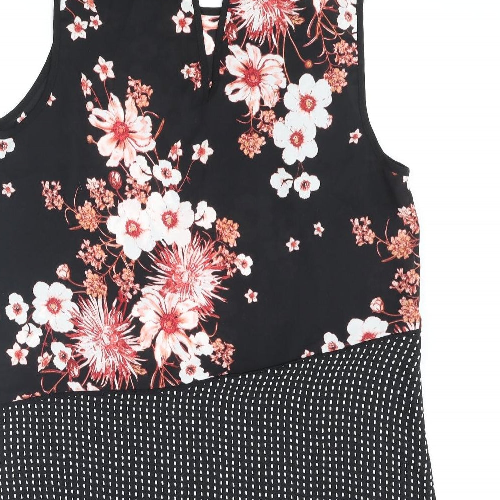 Womens UK Size 14 Debenhams Black Camisole Blouse