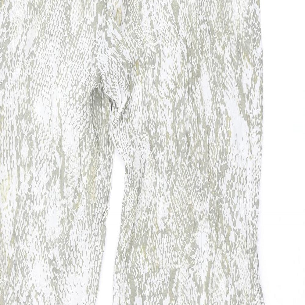 Womens UK Size M Zara Regular Fit Beige Trousers