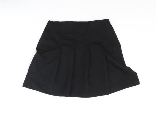 H&M Womens Black Viscose Pleated Skirt Size S