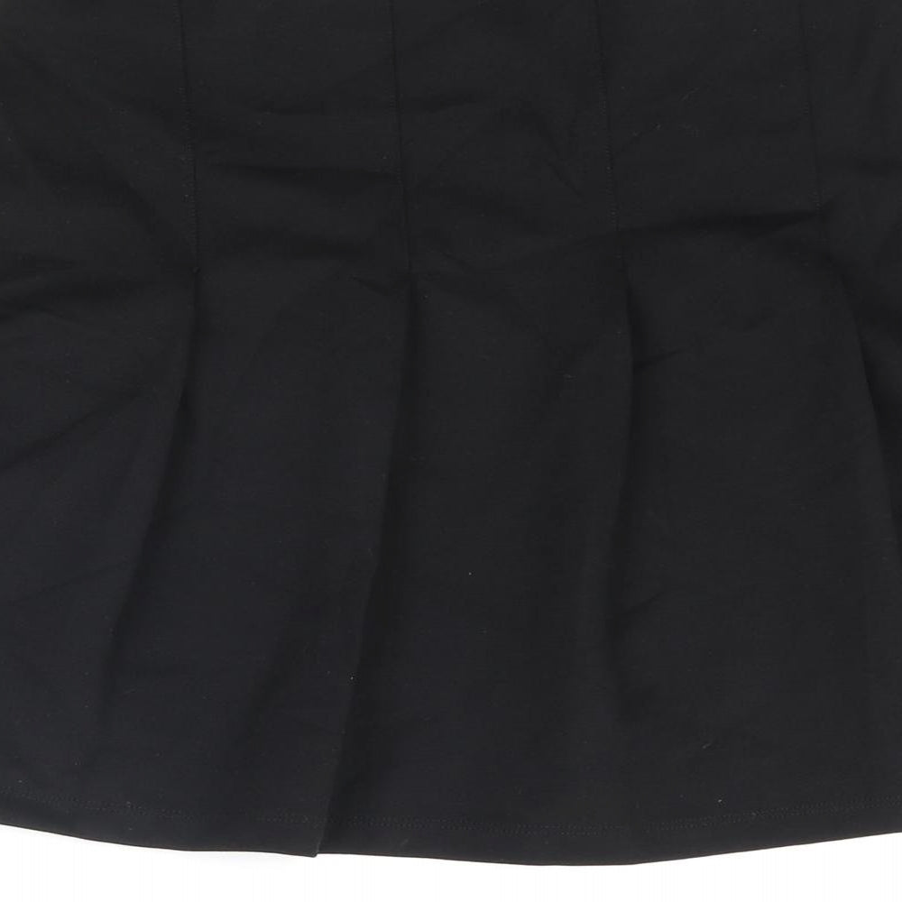 H&M Womens Black Viscose Pleated Skirt Size S