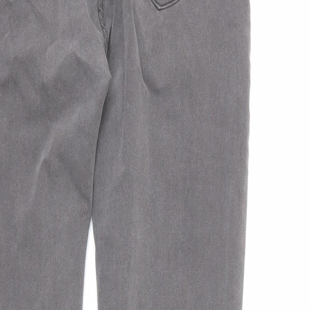 Pull&Bear Womens Grey Cotton Skinny Jeans Size 14 L25 in Regular Zip