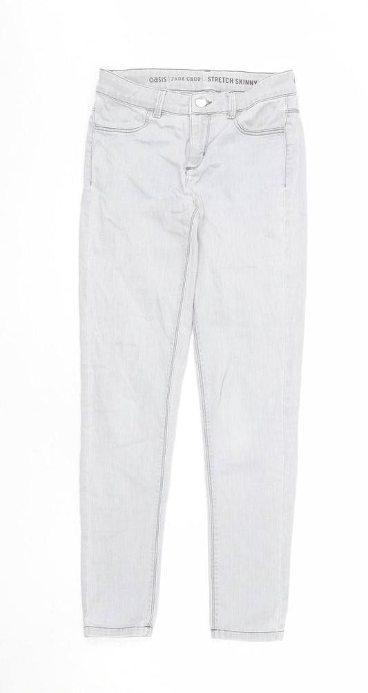 Womens UK Size 8 Oasis Regular Fit Skinny Grey Jeans