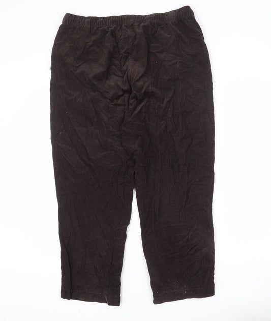 Womens UK Size 37 in EWM Regular Fit Brown Trousers