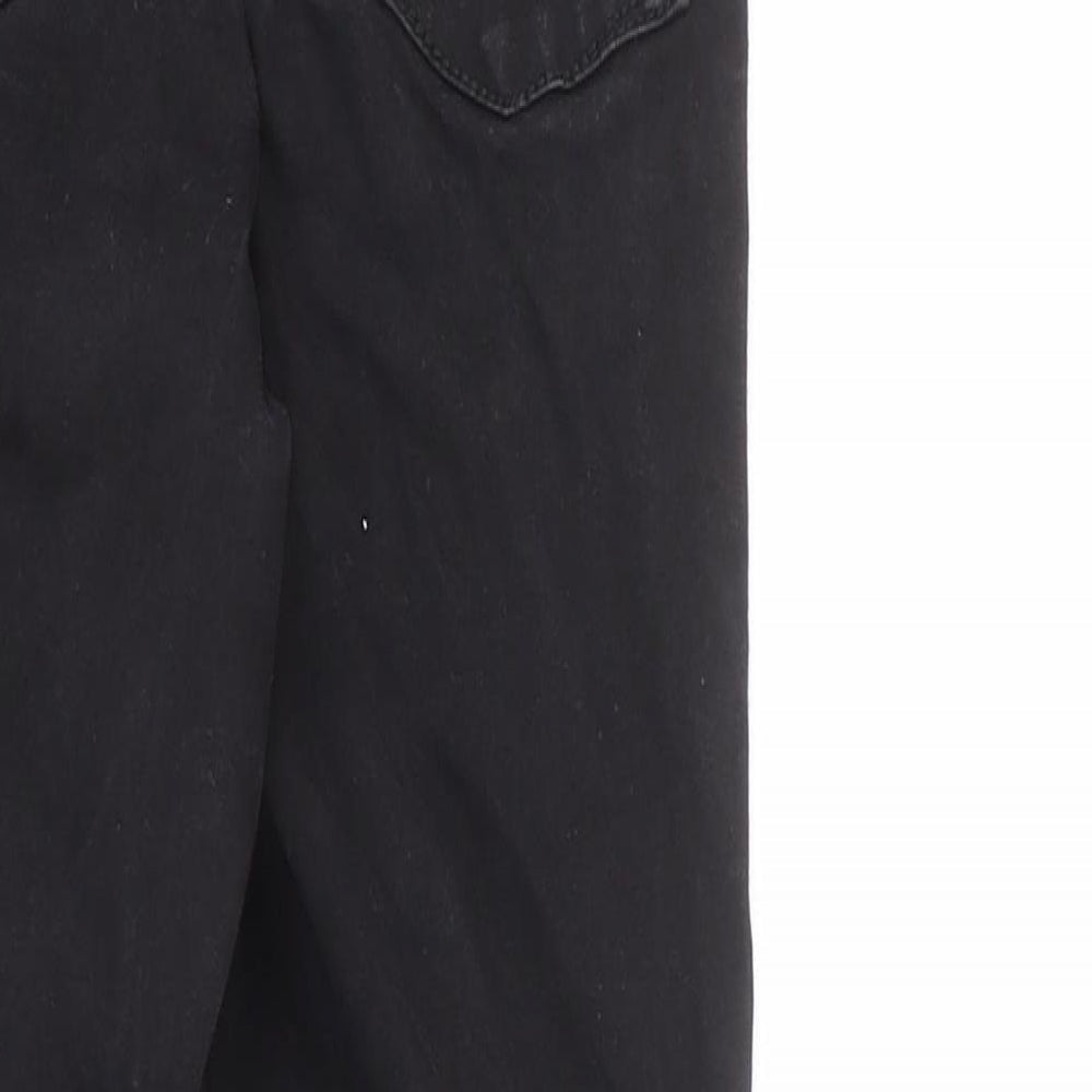 Denim & Co. Womens Black Cotton Skinny Jeans Size 6 L23 in Regular Zip