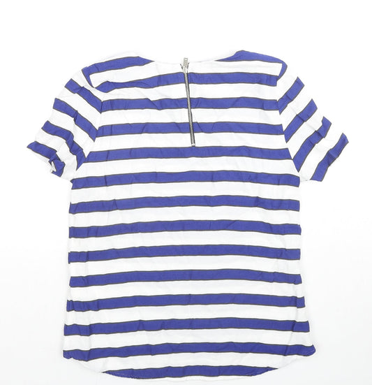 Womens UK Size 10 H&M Blue Basic T-Shirt