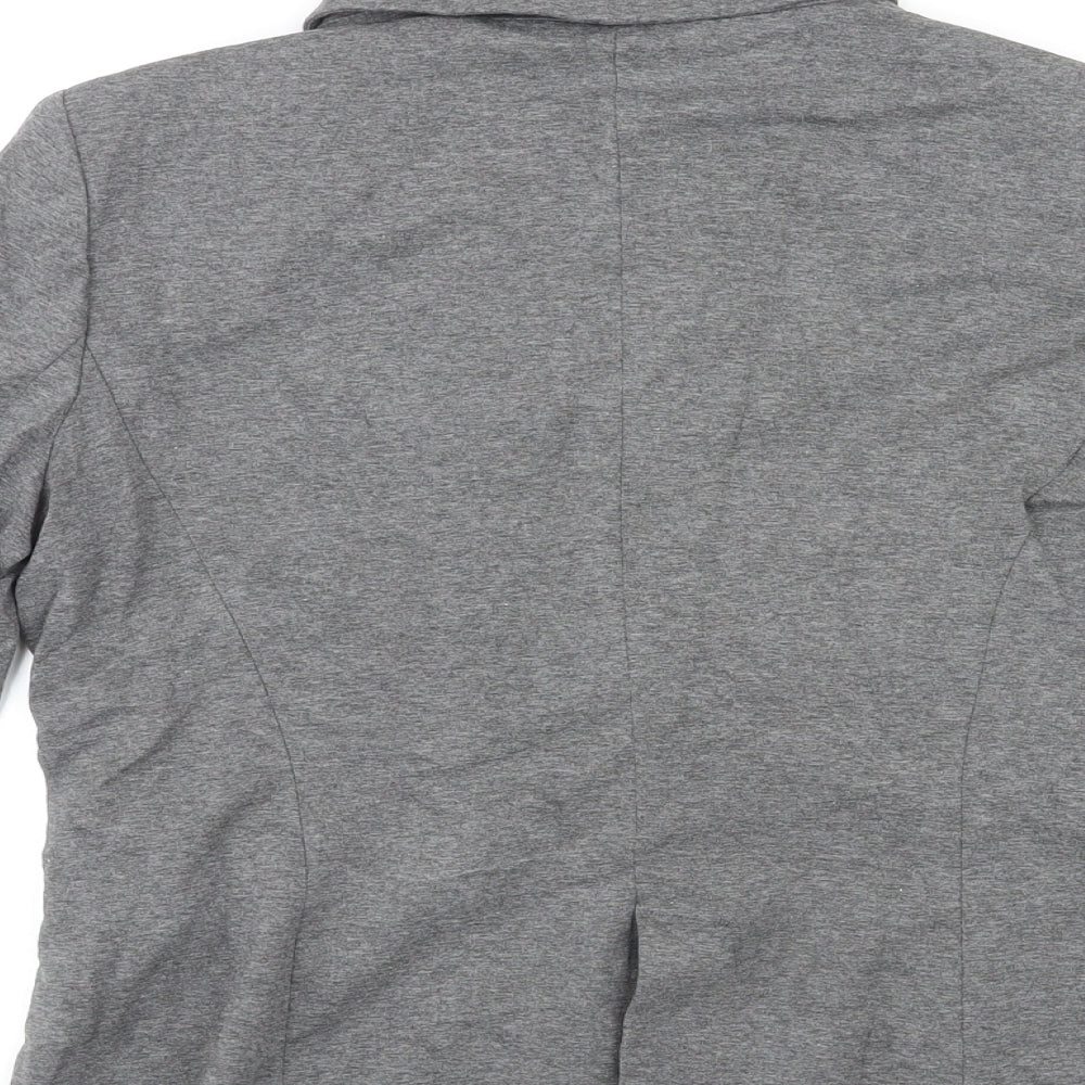 Zara Womens Grey Acetate Jacket Blazer Size XL