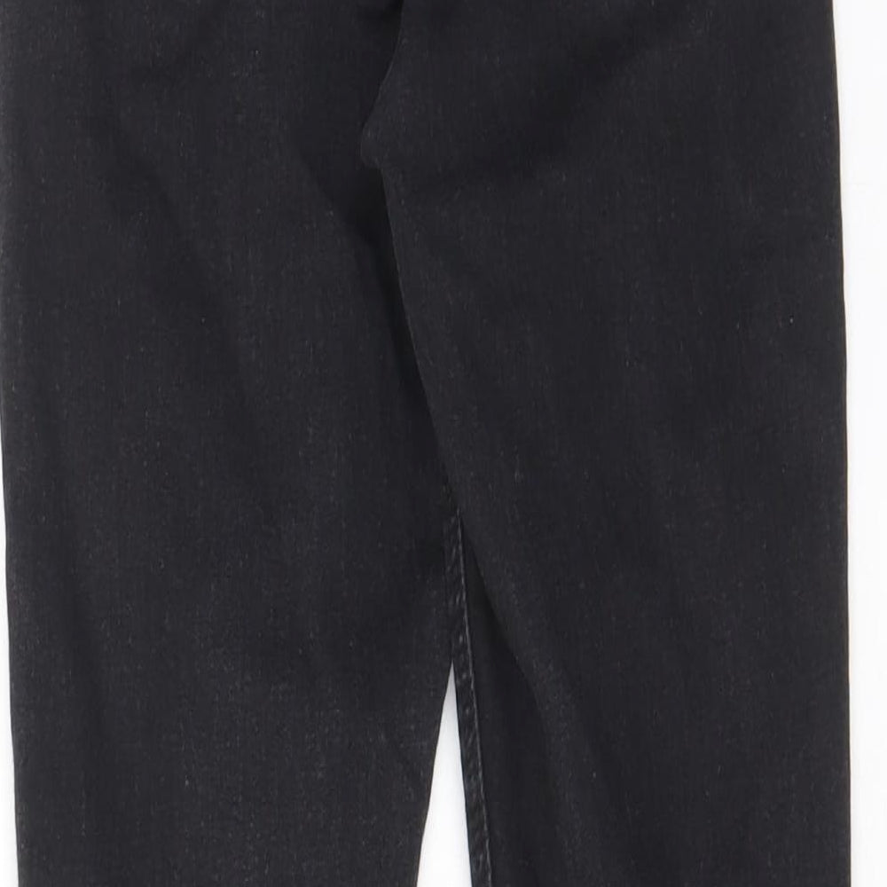 Topshop Womens Grey Cotton Skinny Jeans Size 28 in L26 in Regular Zip - Pockets