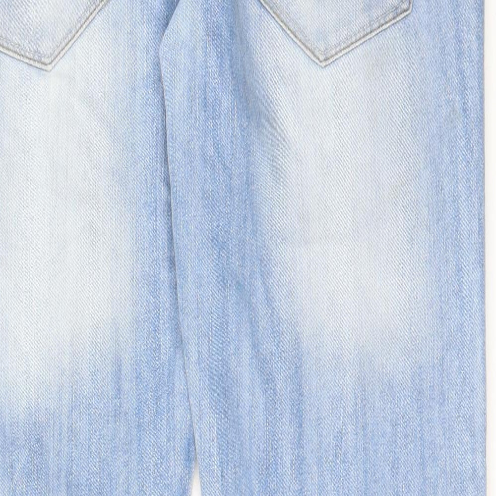 Denim & Co. Mens Blue Cotton Straight Jeans Size 34 in L30 in Regular Zip - Pockets, Belt Loops