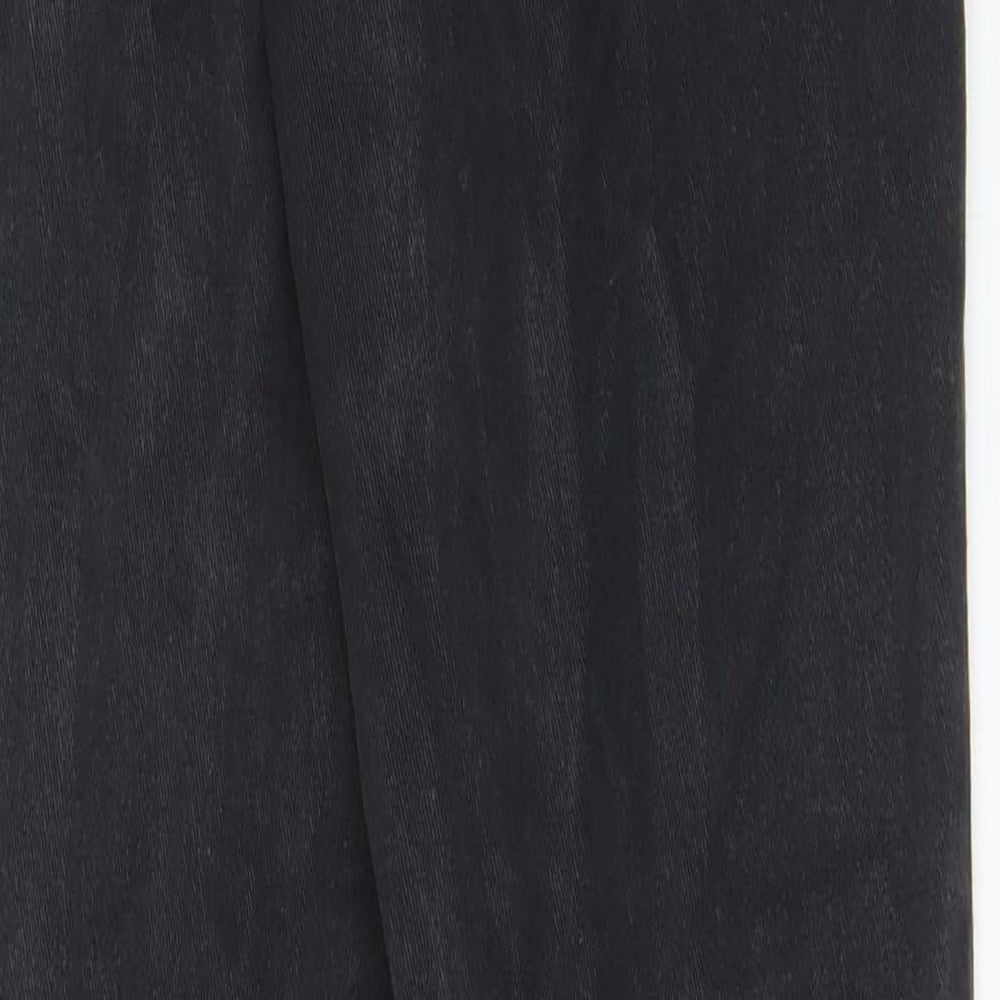 Boohoo Womens Black Cotton Skinny Jeans Size 8 L27 in Regular - Elastic waist