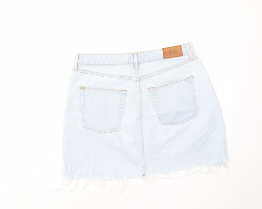 BDG Womens Blue Cotton A-Line Skirt Size M Zip - Pockets, Belt Loops
