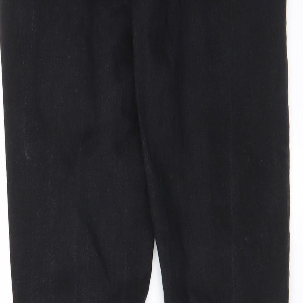 Brand and care label for Denim & Co. women’s black cotton skinny jeans, size UK 10 regular zip - pockets, belt loops