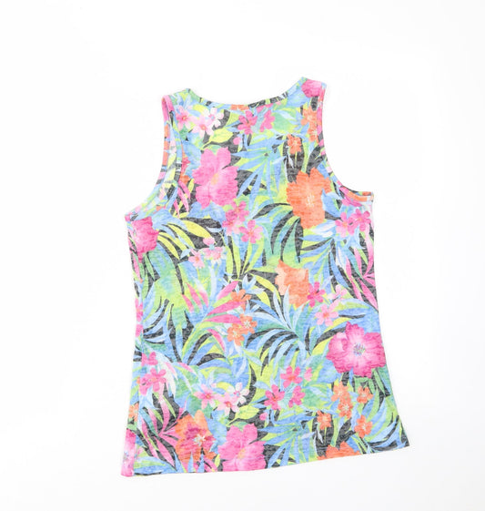 Womens UK Size 8 New London Multicoloured Basic Tank