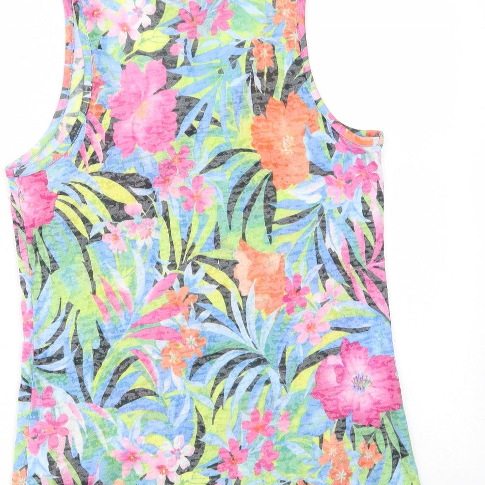 Womens UK Size 8 New London Multicoloured Basic Tank