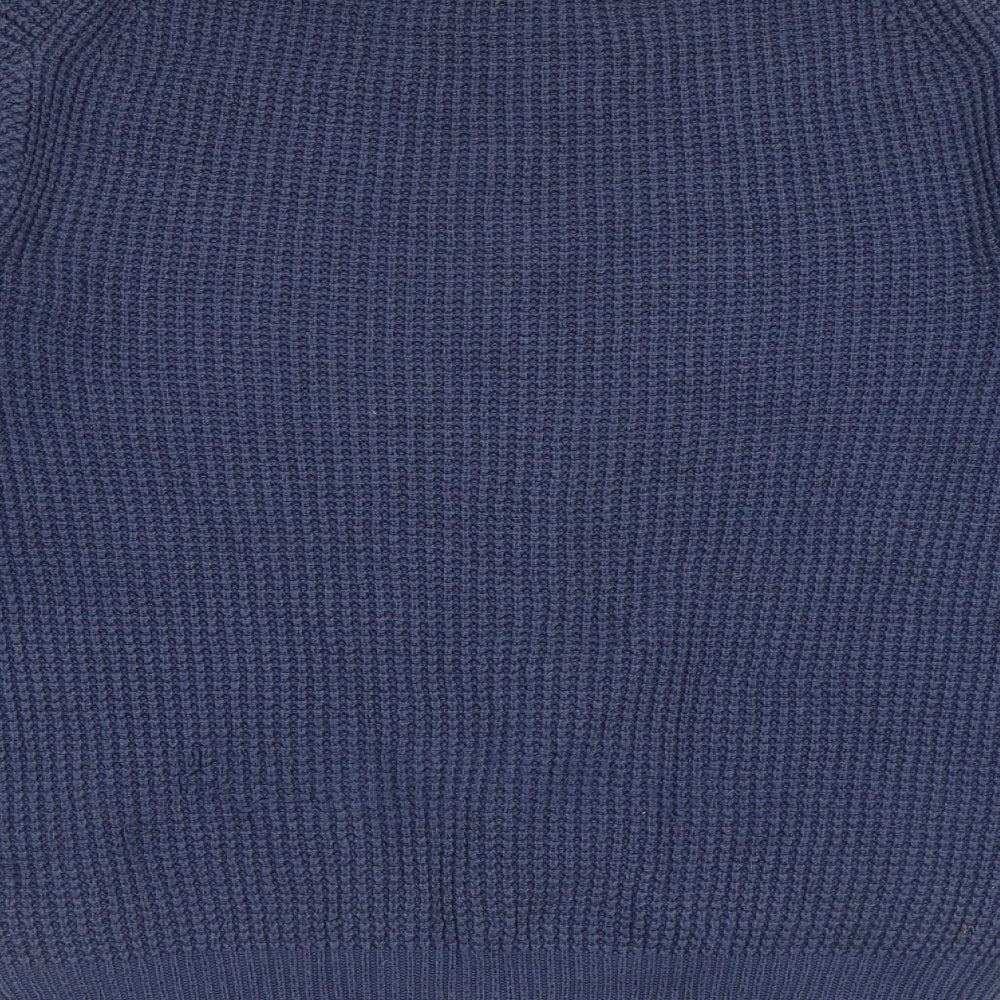 Gap Womens Blue Round Neck Cotton Pullover Jumper Size S