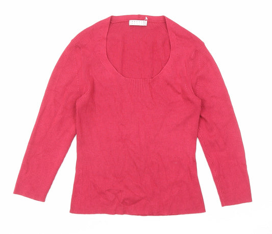 Womens UK Size S Precis Pink Pullover Jumper