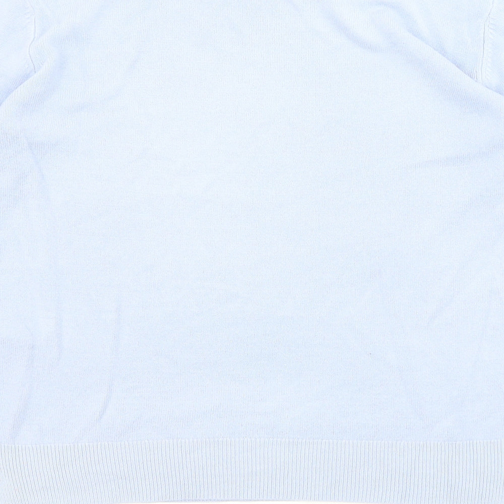 Marks and Spencer Womens Blue Round Neck Acrylic Pullover Jumper Size 10