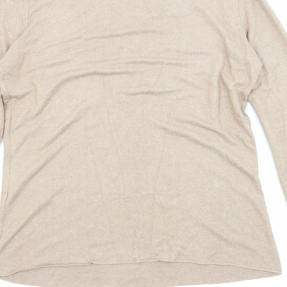Womens UK Size M Zara Beige Pullover Jumper