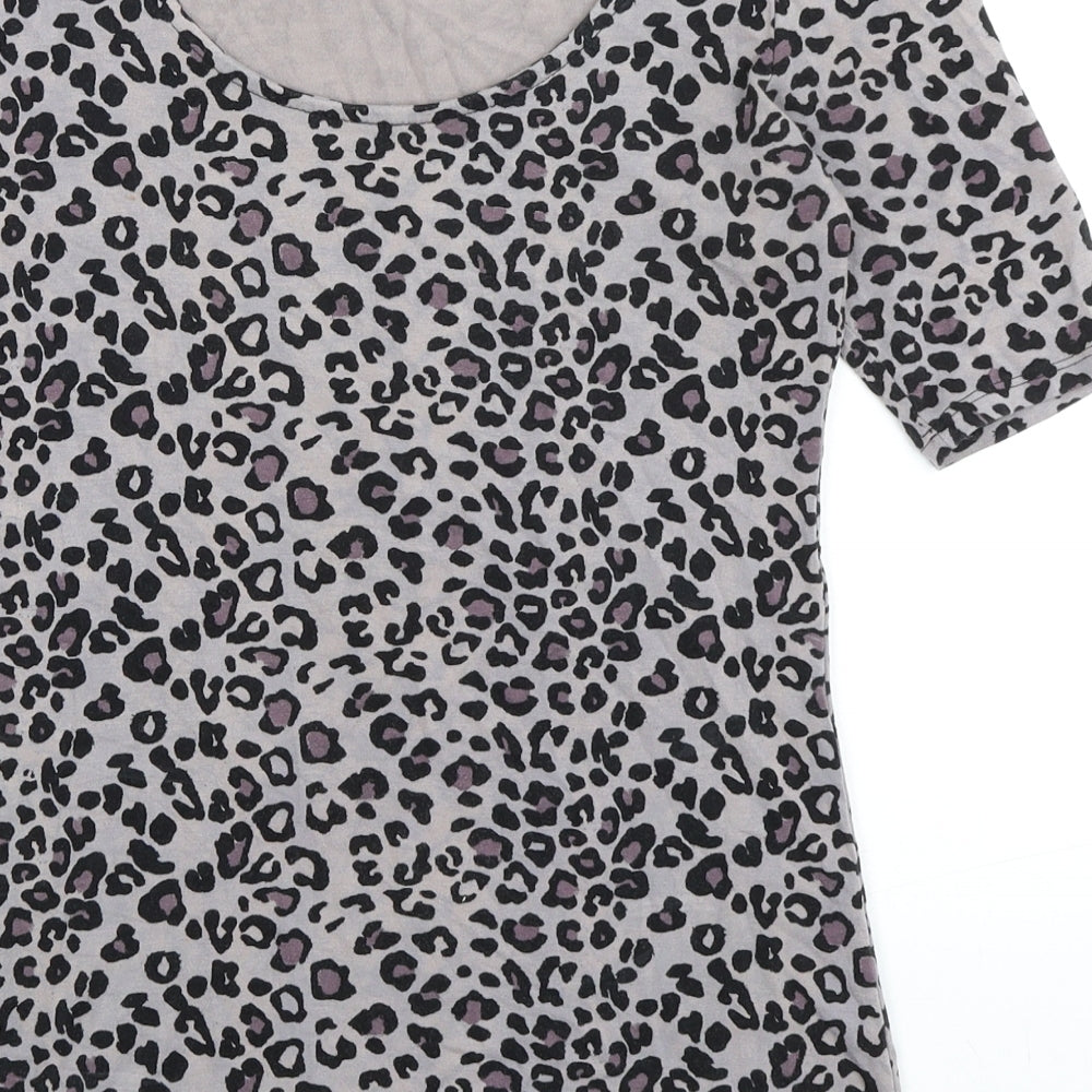 Womens UK Size S Oasis Grey Basic T-Shirt