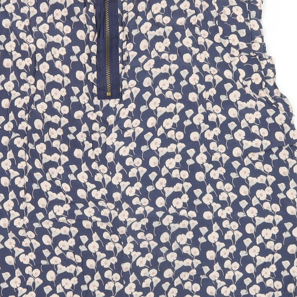 Womens UK Size 14 Topshop Blue Cropped T-Shirt