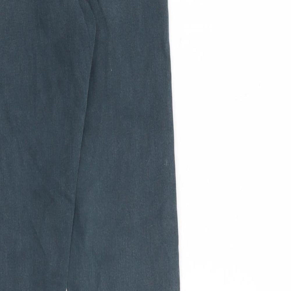 Topshop Womens Blue Cotton Straight Jeans Size 26 in L32 in Regular Zip