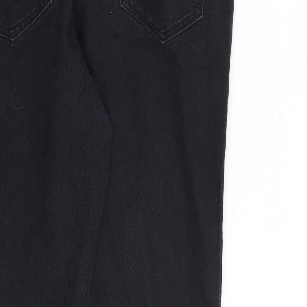 Denim & Co. Womens Black Cotton Skinny Jeans Size 14 L26 in Regular Zip